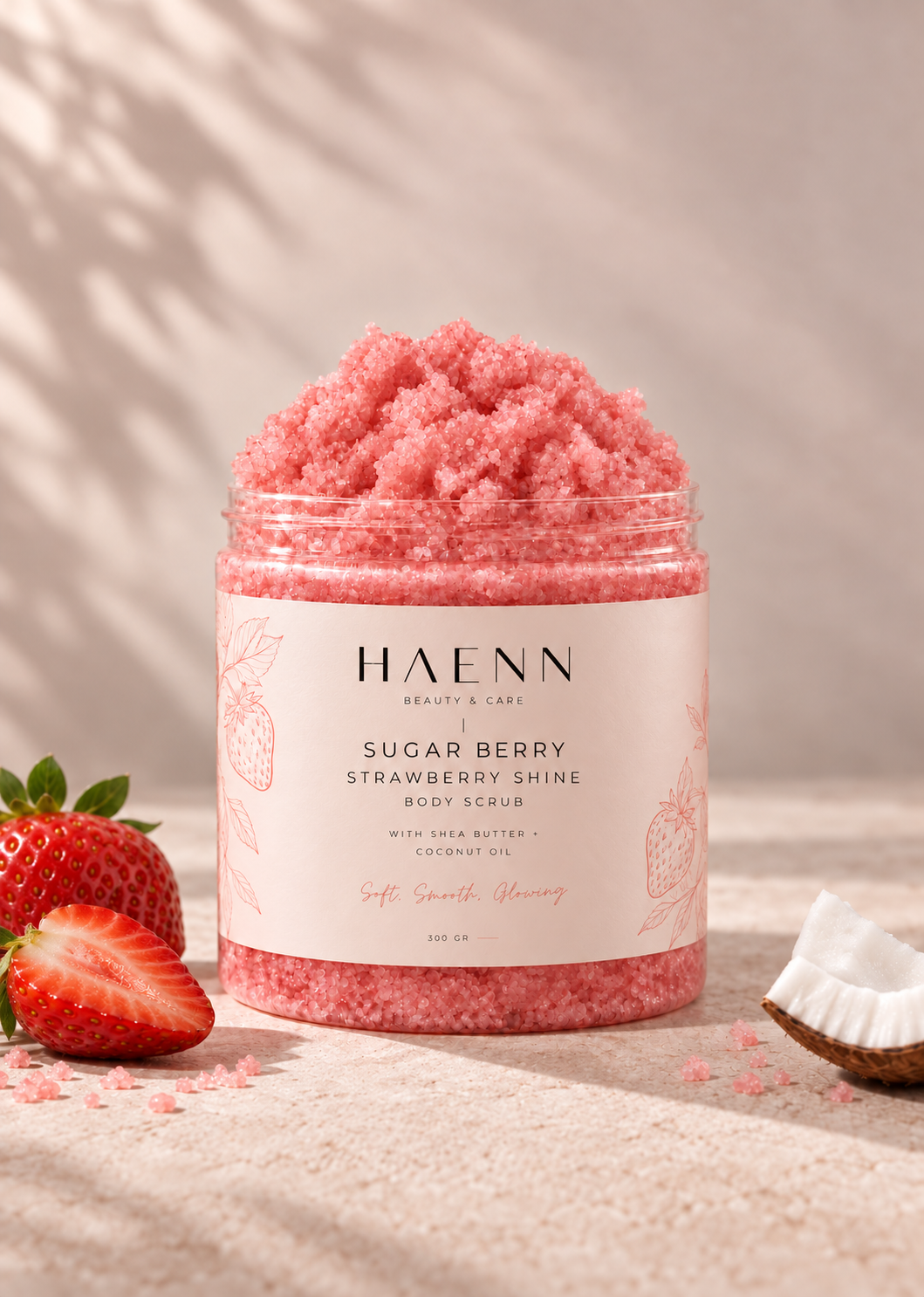 HAENN Sugar Berry Strawberry Body Scrub